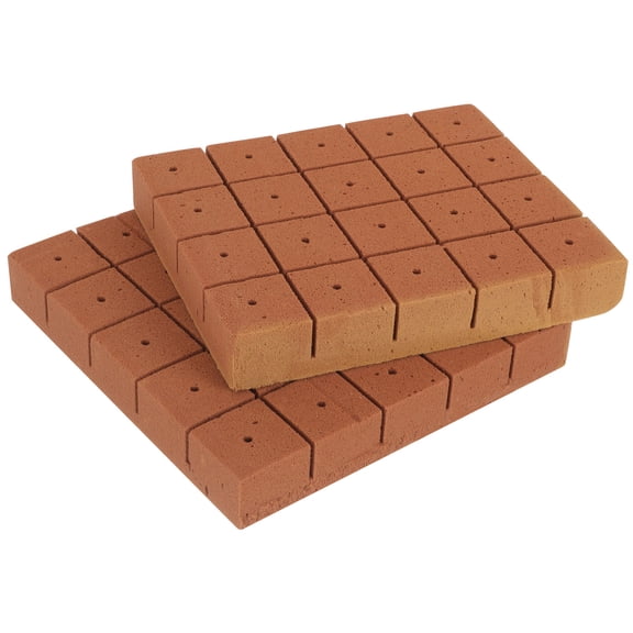 KONTONTY 50pcs Brown Soilless Nutrient Blocks for Gardening Nursery Planting Supplies and Hydroponic Growth