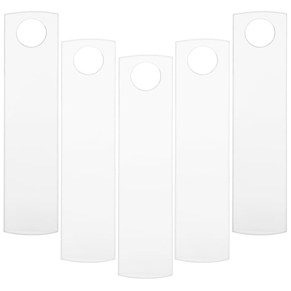 KONTONTY 5Pcs Acrylic Sublimation Name Plate Blanks Transparent for Offices and Restaurants