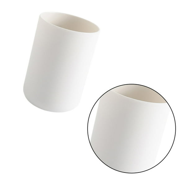 KONTONTY 5Pcs Bathroom Mug White Plastic Portable for Home Use