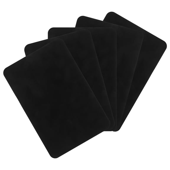KONTONTY 5 Piece Black CD Album Cleaning Cloths, Washable Vinyl Record Cleaner , Dust Wiper for , Turntable Care