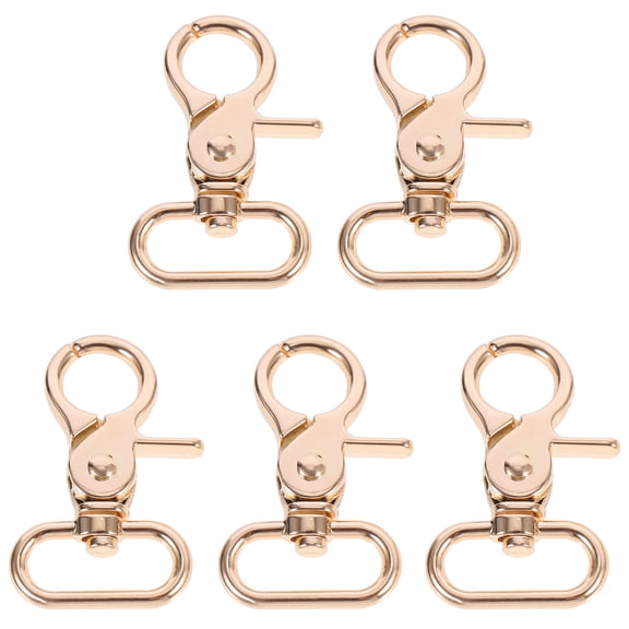 KONTONTY 5Pcs Golden Metal Clasp Clips for Handmade Dog Collars Backpacks and Luggage