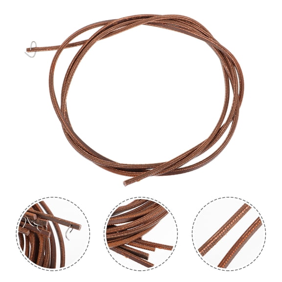 KONTONTY 5Pcs Easy Assemble Brown Sewing Machine Belts for Pedal Operated Vintage Domestic Sewing Machines