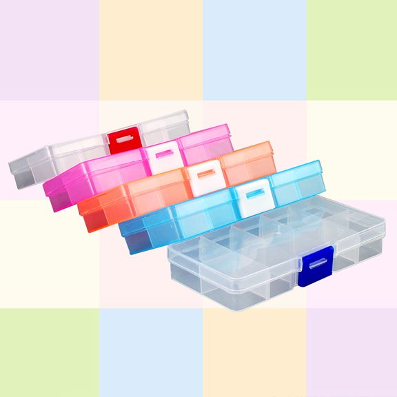 KONTONTY Container With Adjustable Dividers 5Pcs For Home And Travel Use