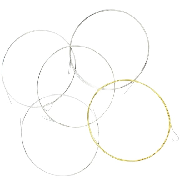 KONTONTY 5Pcs Practical 5-String Banjo Strings Durable High-Class Alloy Replacement for Musical Instruments