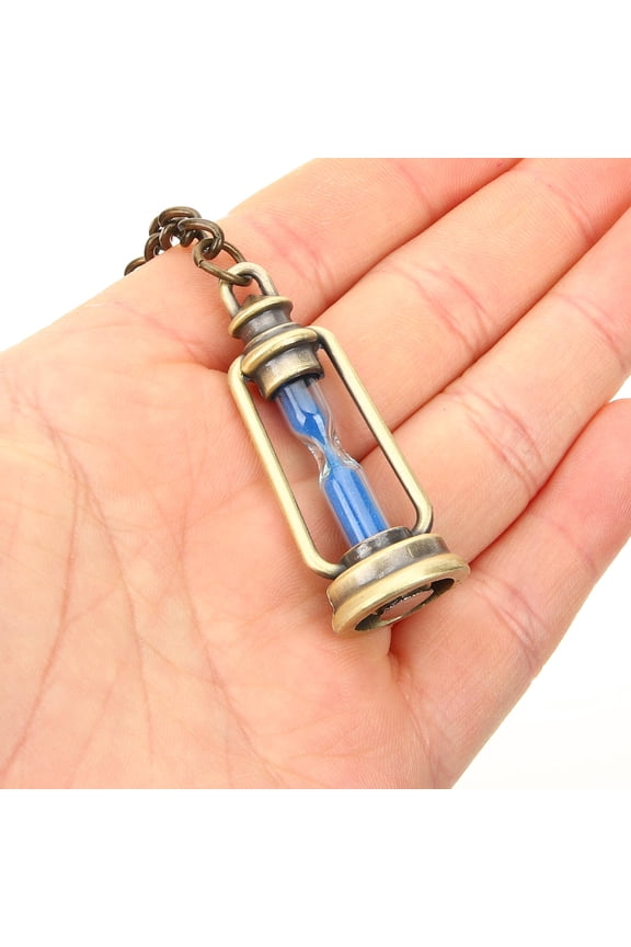 5Pcs Creative Hourglass Key Chains Multicolor Vintage Sand Timer Pendant