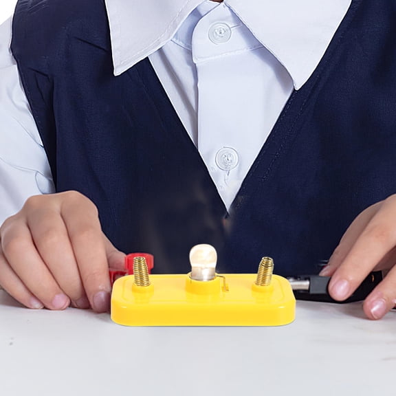 KONTONTY 5pcs Circuit Learning Kit Miniature Light Bulb Holder Socket Circuit Physics Electrical Experiment Box Physics Teaching Instrument