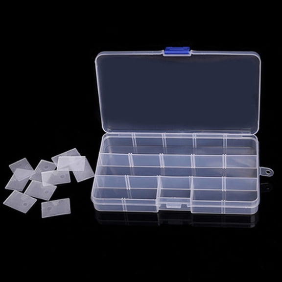 KONTONTY 5Pcs Plastic Divider Boxes Clear Tool Storage Containers for Small Parts