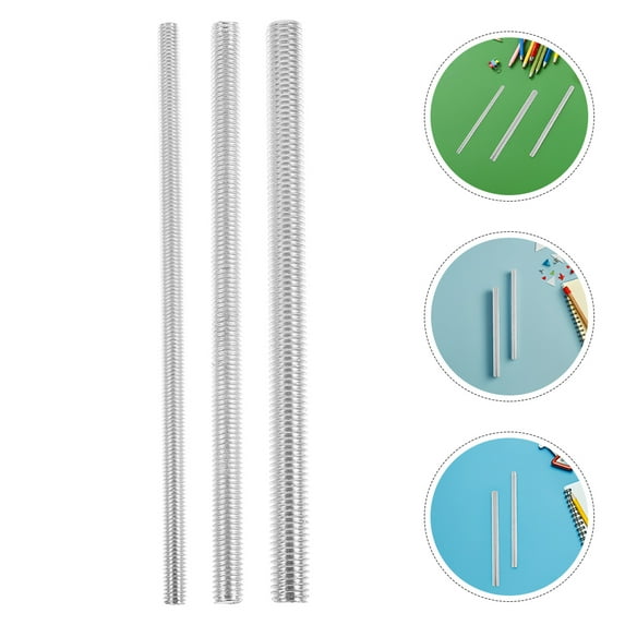 KONTONTY 6 PCS Pottery Ceramics Clay Tool Polymer Rolling Pin Silver