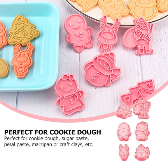 KONTONTY 6Pcs Cookie Baking Tools PP Cute Design Molding Cookies for Friends
