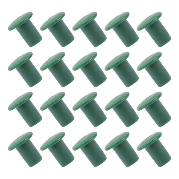 KONTONTY Garden Bamboo Pole Covers Green PVC Cane Toppers for All-Weather Protection 60Pcs