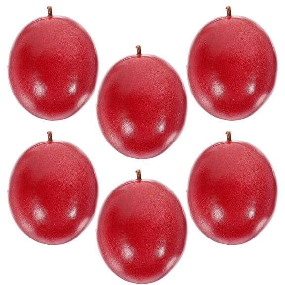 KONTONTY Set of 6 Realistic Red Foam Fruit Figurines for Dorm Room Decor, Photography Props, and Displays
