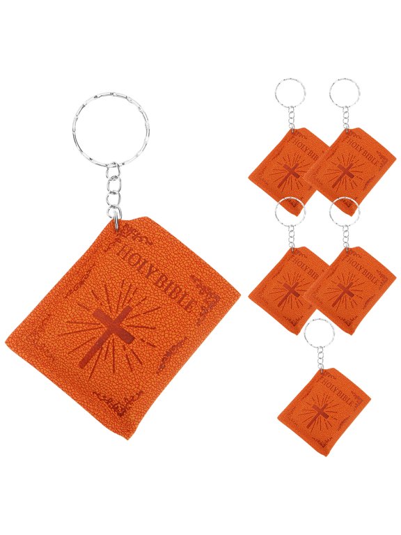 Vintage Keychain Bible Keyring Backpack Key Holder 6 Pieces