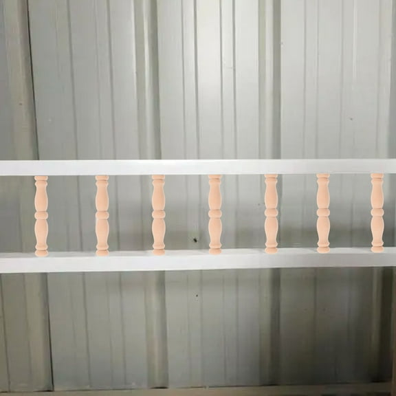 KONTONTY 6Pcs Baluster for Stairway Khaki Wood Cylindrical 5.50X0.79X0.79In