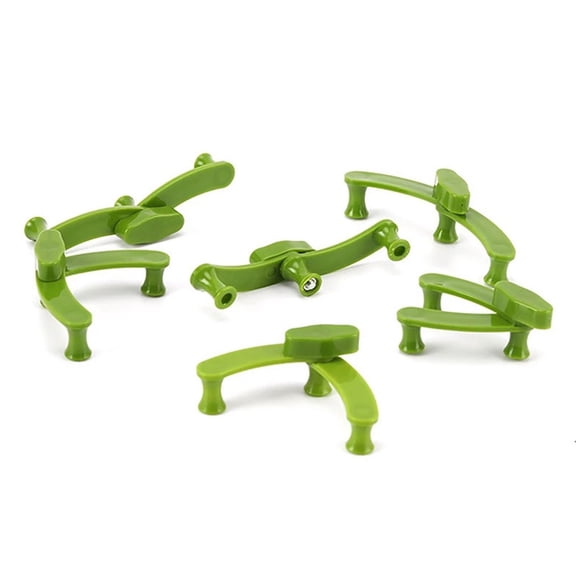 KONTONTY 6Pcs Branch Bender Clips Green Plastic for Gardening Tools and Bonsai Enthusiasts