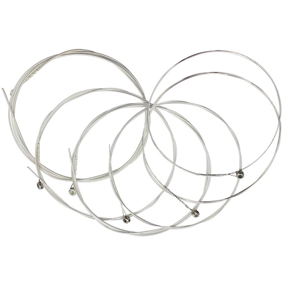KONTONTY 6-Pack Stainless Steel Folk Guitar Strings Replacement Set for Acoustic and Bass Guitars