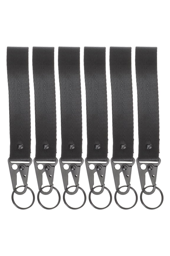 6Pcs Key Chains Heavy Duty Metal Black for Everyday Use