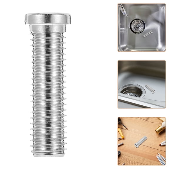 KONTONTY 6Pcs Plated Silver Stainless Steel Kitchen Sink Basket Strainer Threaded Screw Connectors Easy Use
