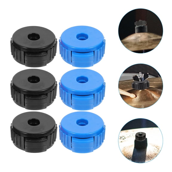 KONTONTY 6Pcs Quick Assembly Nuts for Cymbal Assorted Color Plastic Drum Hardware