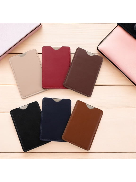 6Pcs Rfid Blocking Card Holder for Wallet Travel Security PU Protective Card Cover Design