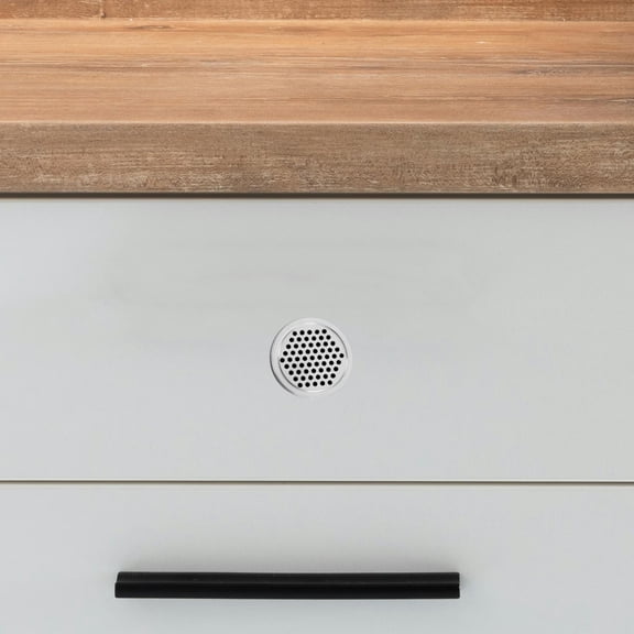 KONTONTY 6Pcs Silver Metal Wardrobe Vent Plug with Mesh Design for Cabinet Air Circulation