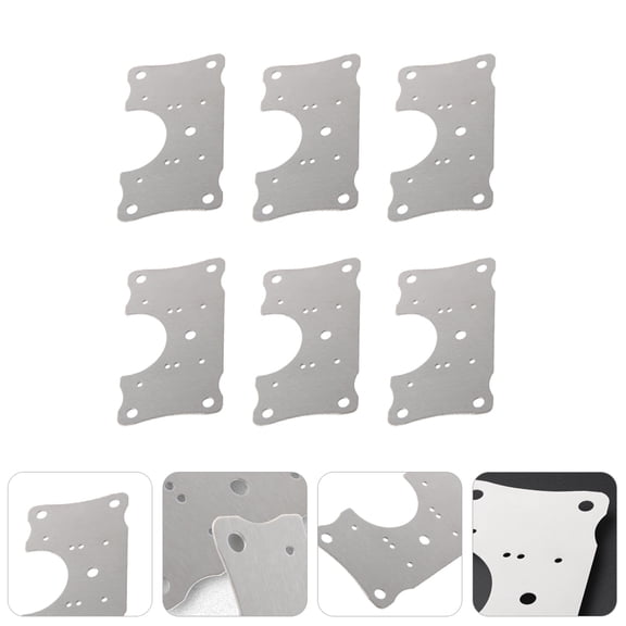 KONTONTY 6Pcs Stainless Steel Hinge Plate for and Reinforcement 3.54x1.97x0.12In
