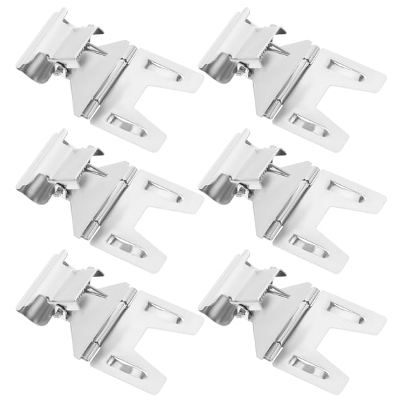 KONTONTY 6Pcs Sign Clips for Display Silver Electroplated Iron Price Sign Hangers