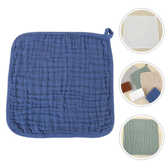 KONTONTY 6pcs Muslin Baby Burp Cloths Newborns Absorbent Baby Feeding Towels Soft Baby Spit Up Rags Baby Bath Face Towels for Home Use