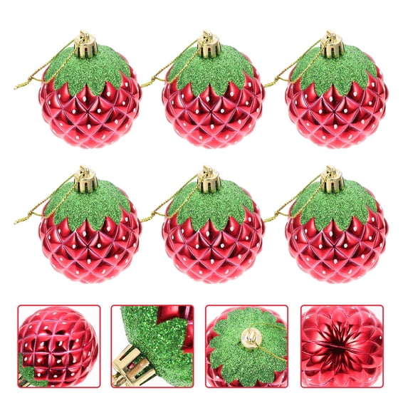 KONTONTY Eye-Catching Red Strawberry Decor for Birthday Party Pendant