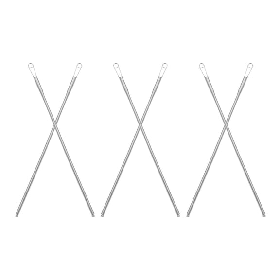 KONTONTY 6pcs Stainless Steel Spring Stringing Tool Heavy Punk Belt Pants Chain Wind Socks Thread Puller Tool Barbed Wire Necklaces Hook Bed Frame Belt Threading Needle
