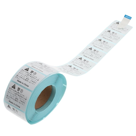 KONTONTY 700 Per Roll Self-adhesive Stickers Label White Warning Sticker for Shipping Packaging Bags