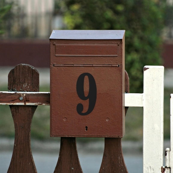 KONTONTY 8Sets Black Decorative Address Plates with High Adhesion for Outdoor Mailbox and Door