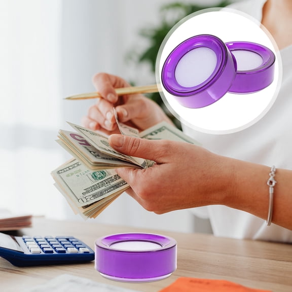 KONTONTY 8 Pieces Hand Sponge Moistener with Cup Shape Design, Counting Supply Ideal for Financial Professionals