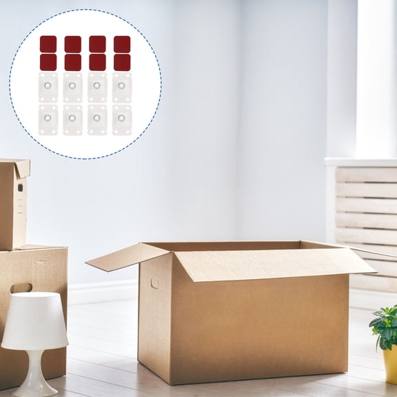 KONTONTY 8-Piece White Roller Wheel Set for Furniture Bottoms and Garbage Bins with Sleek, Simple Design