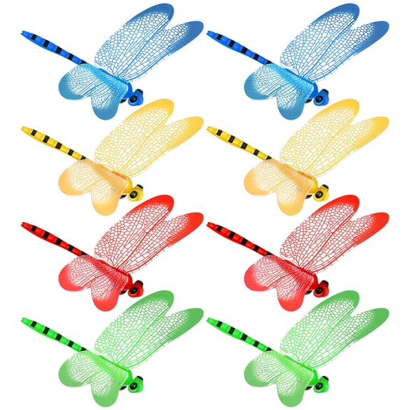 KONTONTY 8Pcs Magnetic Whiteboard Magnets with 3D Dragonfly Shape and Smooth PVC Surface for Decoration