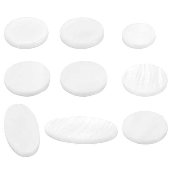 KONTONTY 9-Piece Saxophone Key Pads Set with White Synthetic Material for Professional Musicians