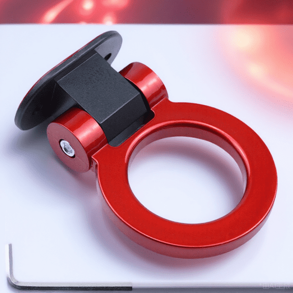 KONTONTY Simulation Trailer Tow Hook Red ABS Car Sticker Adorn for Truck Exterior
