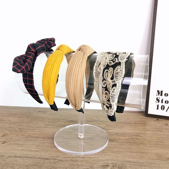 KONTONTY Headbands Holder Headband Display Stand Transparent Acrylic 1Pcs