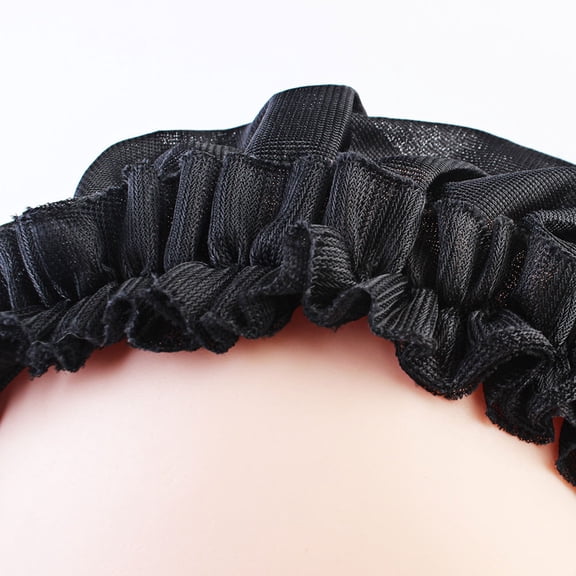 KONTONTY Adjustable Black Wig Making Caps Soft Elastic Breathable Mesh Net for Wig Styling