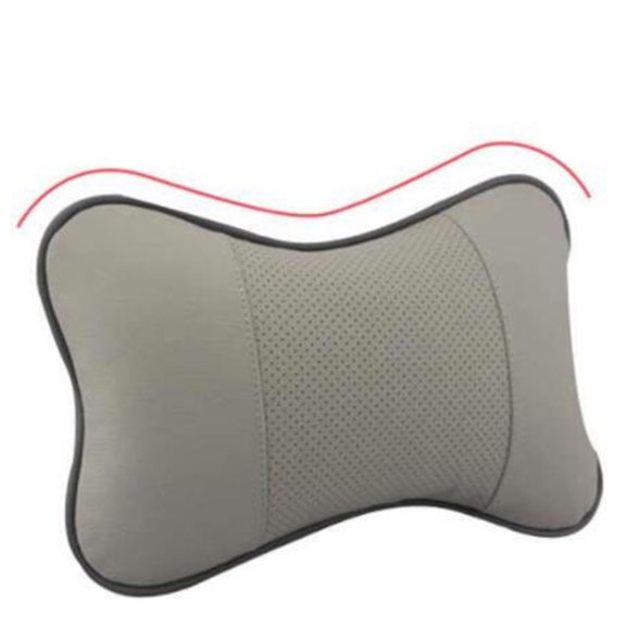 KONTONTY Durable Grey Car Headrest Pillow for Safe and Relaxing Driving