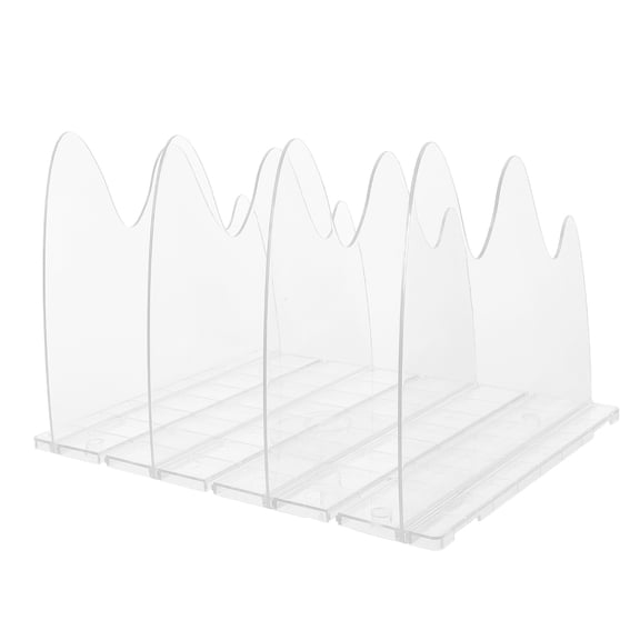 KONTONTY Adjustable Clear Purse Organizers for Closet Plastic Shelf Divider for Bag and Purse Storage Bookshelf Separator Organizers for Office Home Use