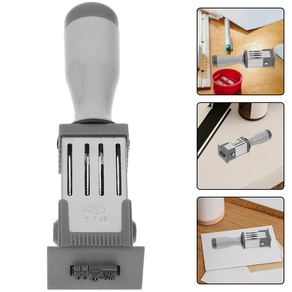 KONTONTY Adjustable Date Stamp Inking Day Month Year Marker Business Stamper for Receipts Invoices Bookkeeping Records Financial Documentation