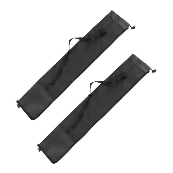 KONTONTY 2Pcs Black Oxford Cloth Alpenstock Bags for Trekking Pole Storage and Carrying