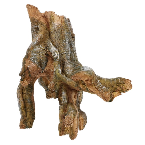KONTONTY Aquarium Decoration Brown Artificial Tree Root Ornament for Fish Tank Landscaping 7.5 x 5.5 x 4.5 Inches