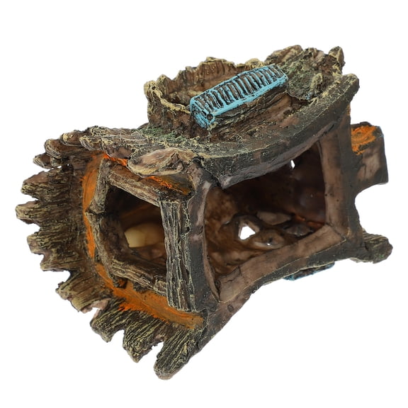 KONTONTY Assorted Color Resin Treehouse for Aquarium Decor and Fish Shelter