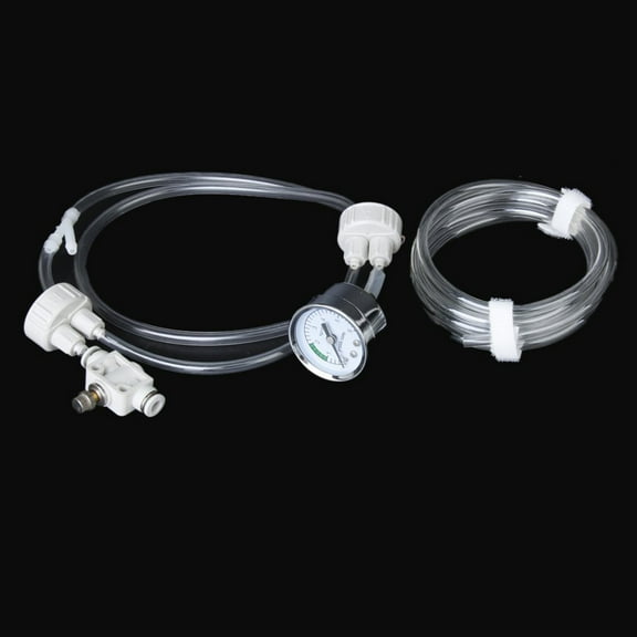 KONTONTY DIY Aquarium Co2 Generator with Pressure Gauge White Plastic Metal