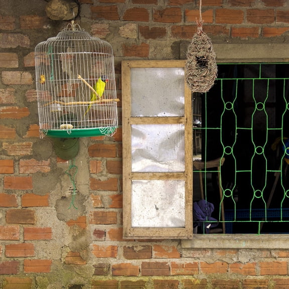 KONTONTY Artificial Bird Nest Weaving Grass Nest for Parrots Doves and Other Indoor Decor for Nature Lovers