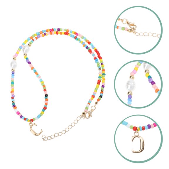 KONTONTY Jewelry For Women Zinc Alloy Glass 1Pack 17.7X0.2In