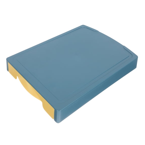 KONTONTY Simple Double Layer Acrylic Cutting Board with Drawer Storage for Home Kitchen Use in Assorted Colors