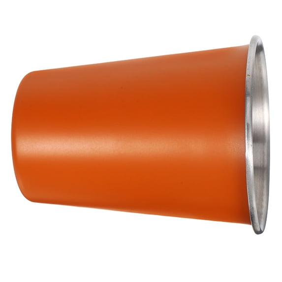 KONTONTY Lightweight Orange Stainless Steel Tumbler - Metal Cup for Coffee, Tea, Travel & Outdoor Use