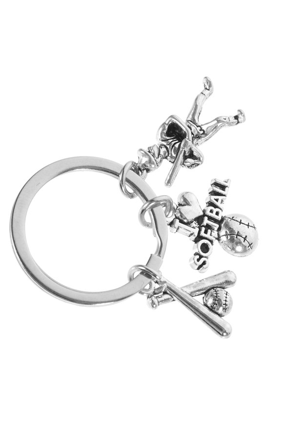 Softball Keychains for Girls Keychain Zinc Alloy 1Set Sports Design